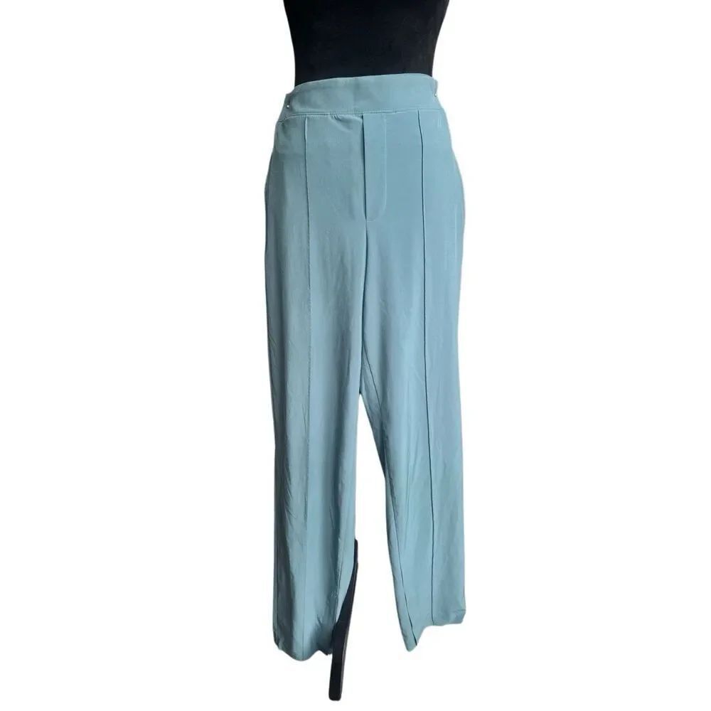 Athleta Brooklyn Heights Pants Teal Green Relaxed Travel Size 4